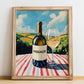 Viognier – French White Wine, Vinoteca Wall Art, no-text version framed in wood