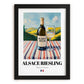 Alsace Riesling – French White Wine, Wine Bar Painting, in sleek black frame