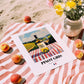 Pinot Gris – French White Wine, Bodega Poster, unframed on coastal sand