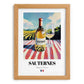 Sauternes – French White Wine, Vineyard Terrace Poster, set in oak frame