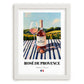 Rosé de Provence – French Rose Wine, Wine Bar Wall Art, placed in minimal white frame