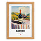 Barolo – Italian Red Wine, Wine Bar Poster, set in oak frame