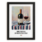 Brunello di Montalcino – Italian Red Wine, Vineyard Terrace Print, in sleek black frame