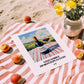 Vino Nobile di Montepulciano – Italian Red Wine, Vineyard Terrace Poster, unframed on coastal sand