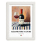 Aglianico del Vulture – Italian Red Wine, Bodega Wall Decor, placed in minimal white frame