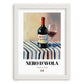 Nero d'Avola – Italian Red Wine, Vinoteca Painting, placed in minimal white frame