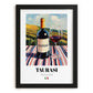 Taurasi – Italian Red Wine, Bodega Illustration, in sleek black frame