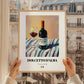 Dolcetto d'Alba – Italian Red Wine, Wine Bar Wall Art, styled in a charming Paris street view