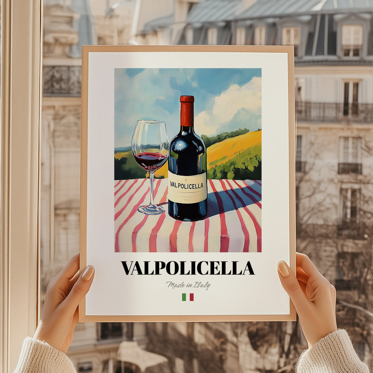 Valpolicella – Italian Red Wine, Wine Bar Still Life, styled in a charming Paris street view