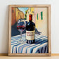 Morellino di Scansano – Italian Red Wine, Tasting Room Wall Art, no-text version framed in wood
