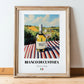 Bianco di Custoza – Italian White Wine, Vinoteca Wall Art, in wooden frame leaning on the floor