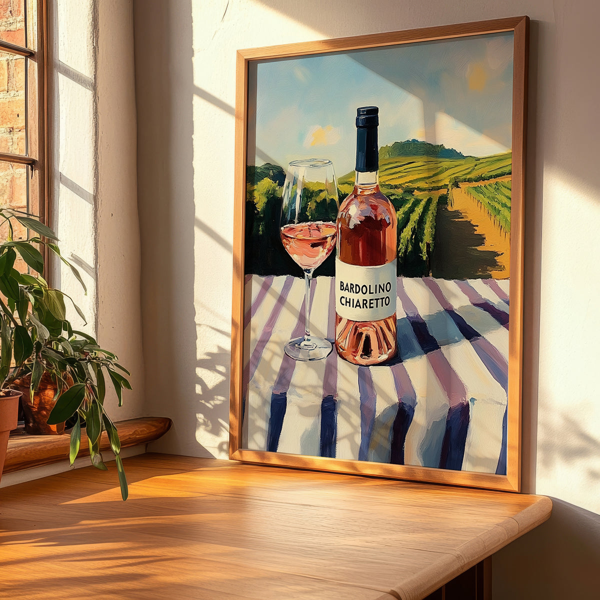 Bardolino Chiaretto – Italian Rose Wine, Wine Bar Art, clean layout with no caption
