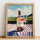 Montepulciano Rosato – Italian Rose Wine, Wine Bar Print, no-text version framed in wood