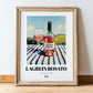 Lagrein Rosato – Italian Rose Wine, Wine Bar Still Life, in wooden frame leaning on the floor